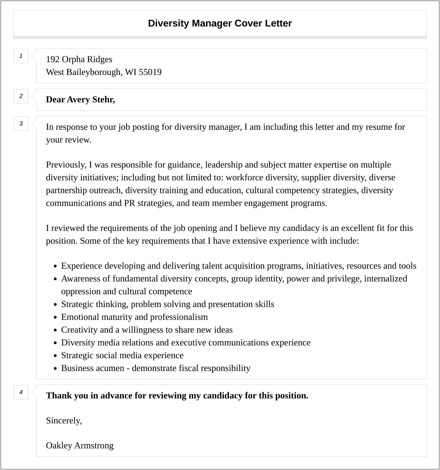 Chief Diversity Officer Cover Letter Template