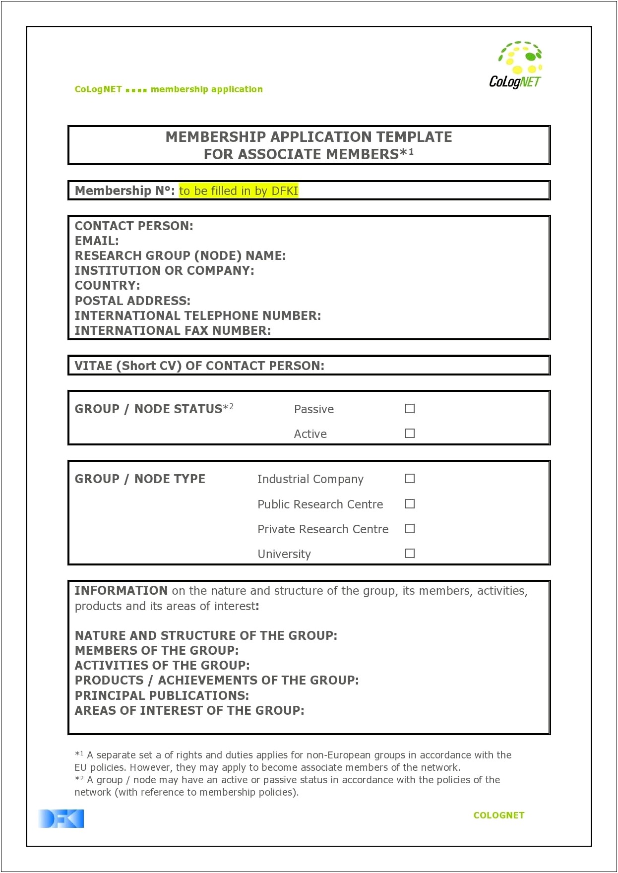 Child Care Enrollment Form Template Word