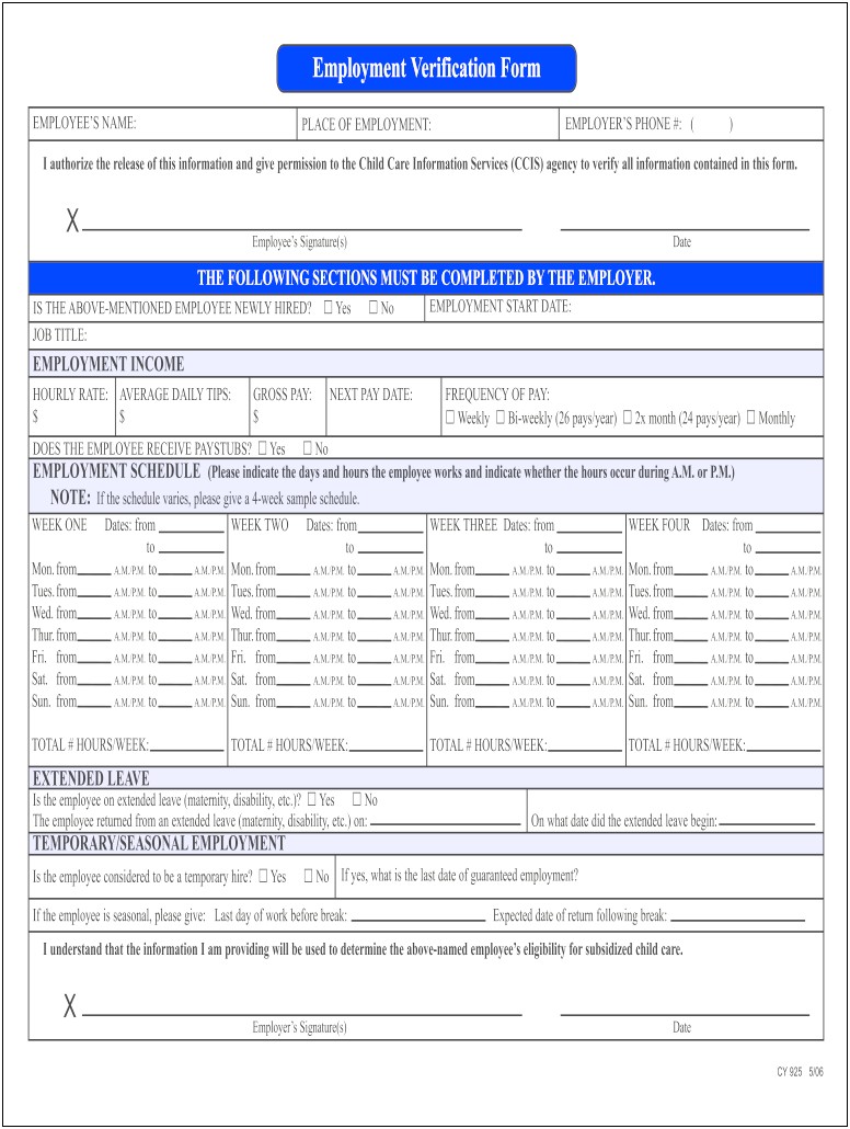 Child Care Expense Verification Letter Template