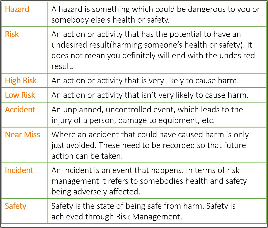 Child Care Risk Management Plan Template