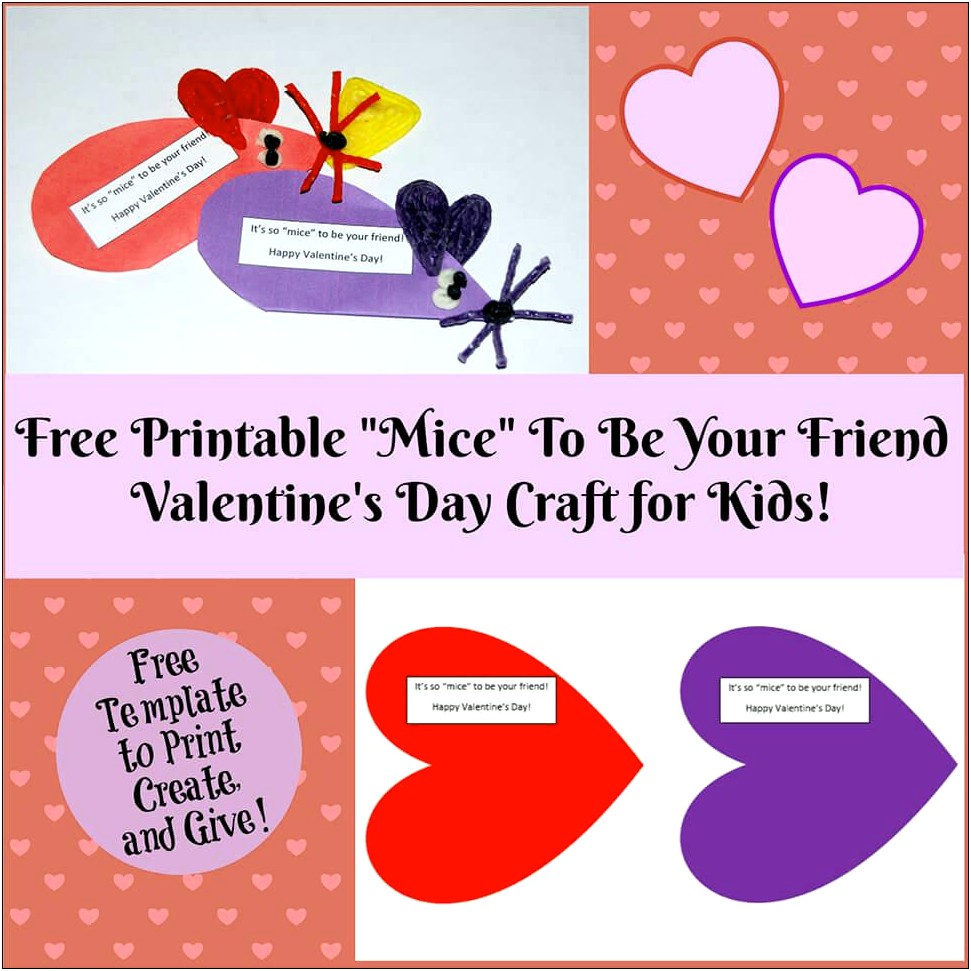 Childrens Kits Templates For Making Valentine Cards