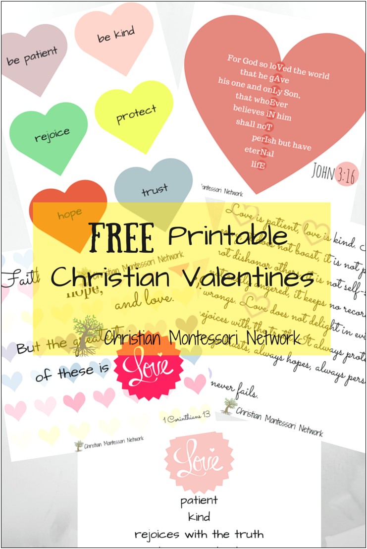 Christian Valentine's Day Cards Templates