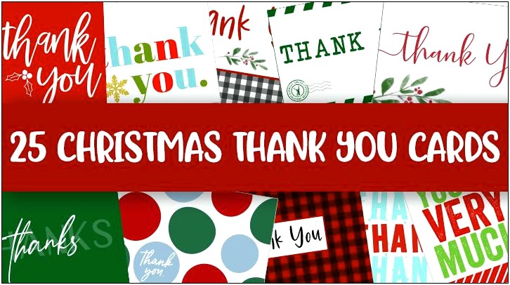 Christmas 4x6 Thank You Note Card Template