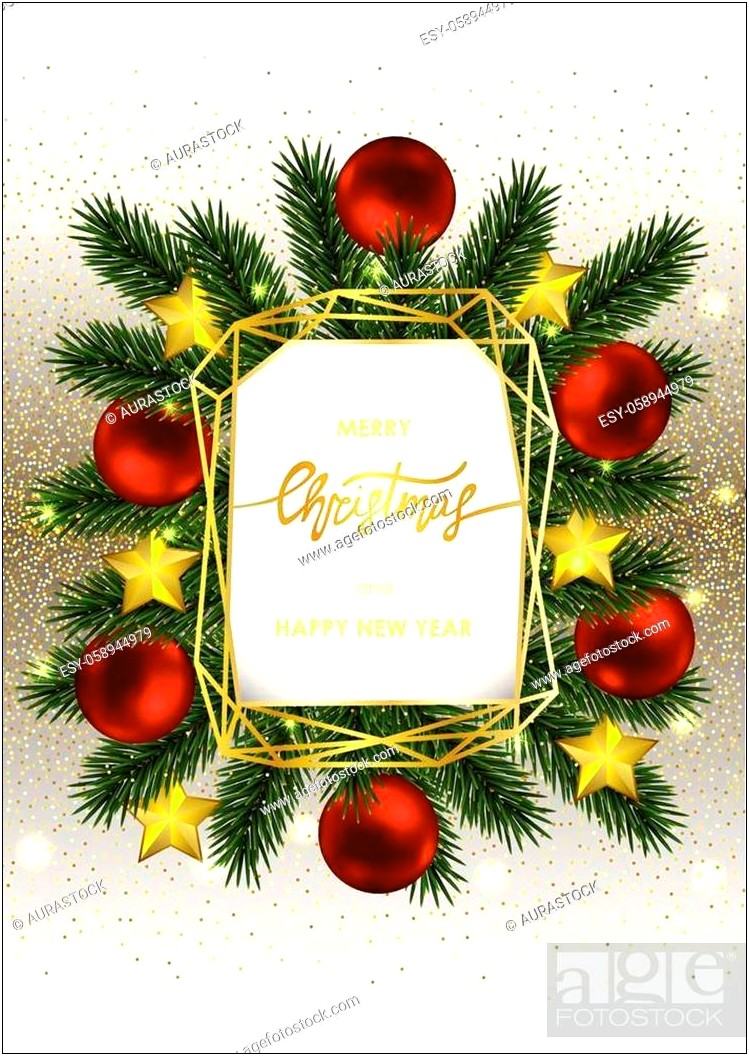 Christmas And New Year Card Template