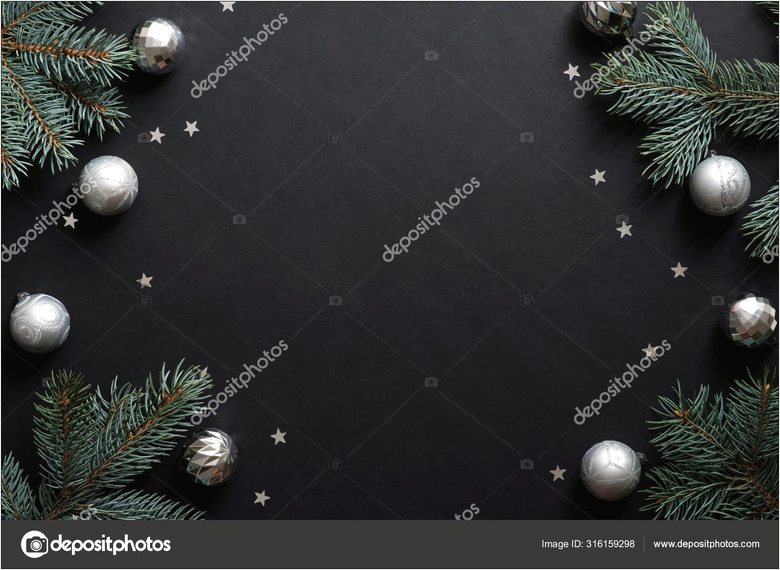 Christmas Card Frames Templates Pine Boughs