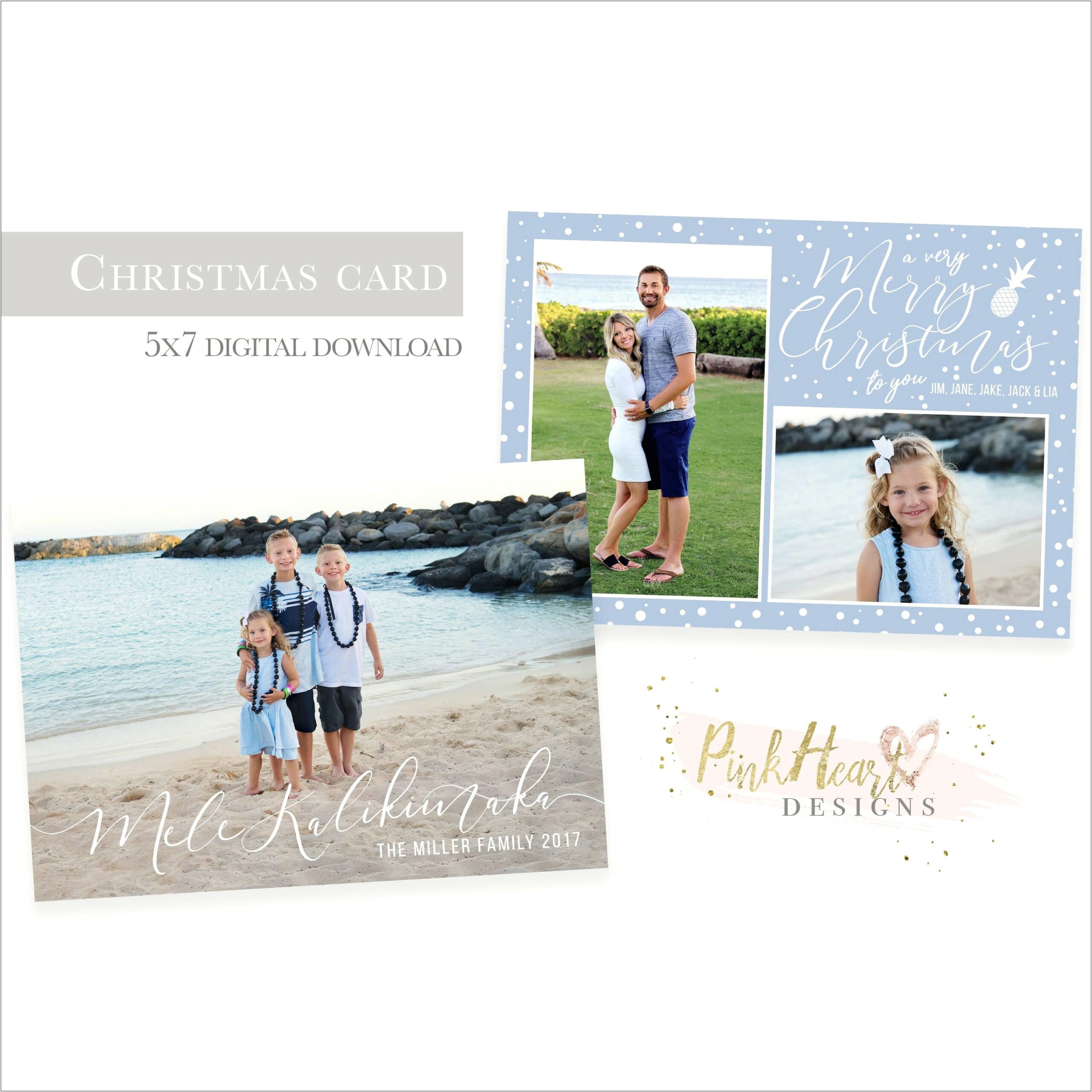 Christmas Card Templates For Photographers 2017