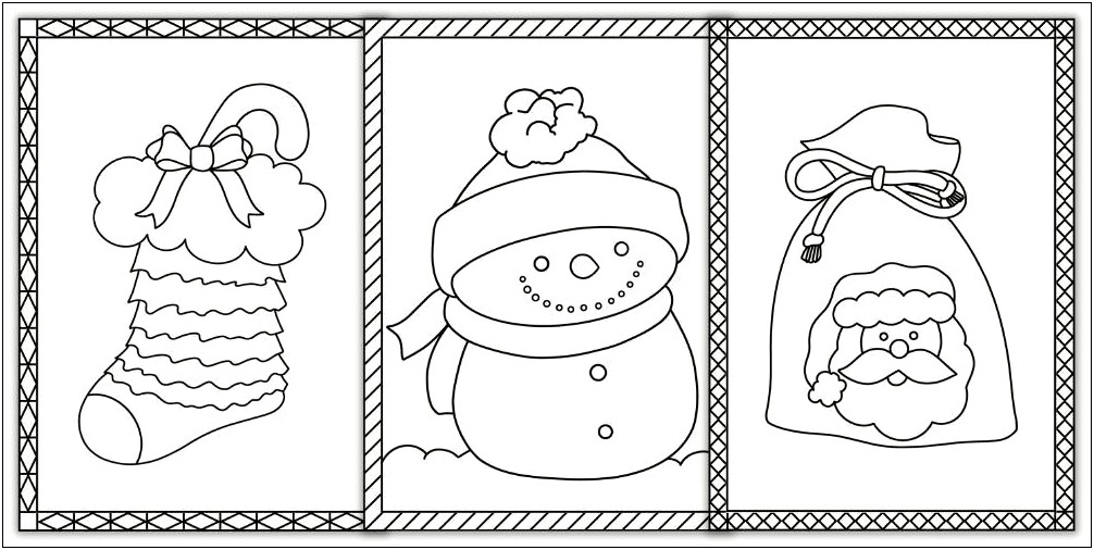 Christmas Card Templates Printable Black And White