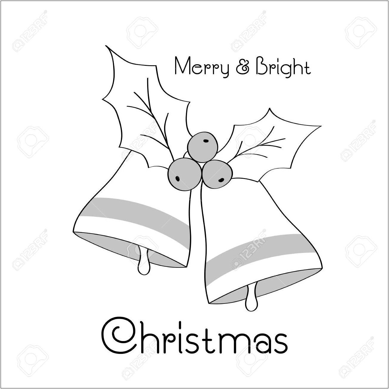 Christmas Cards Templates Black And White