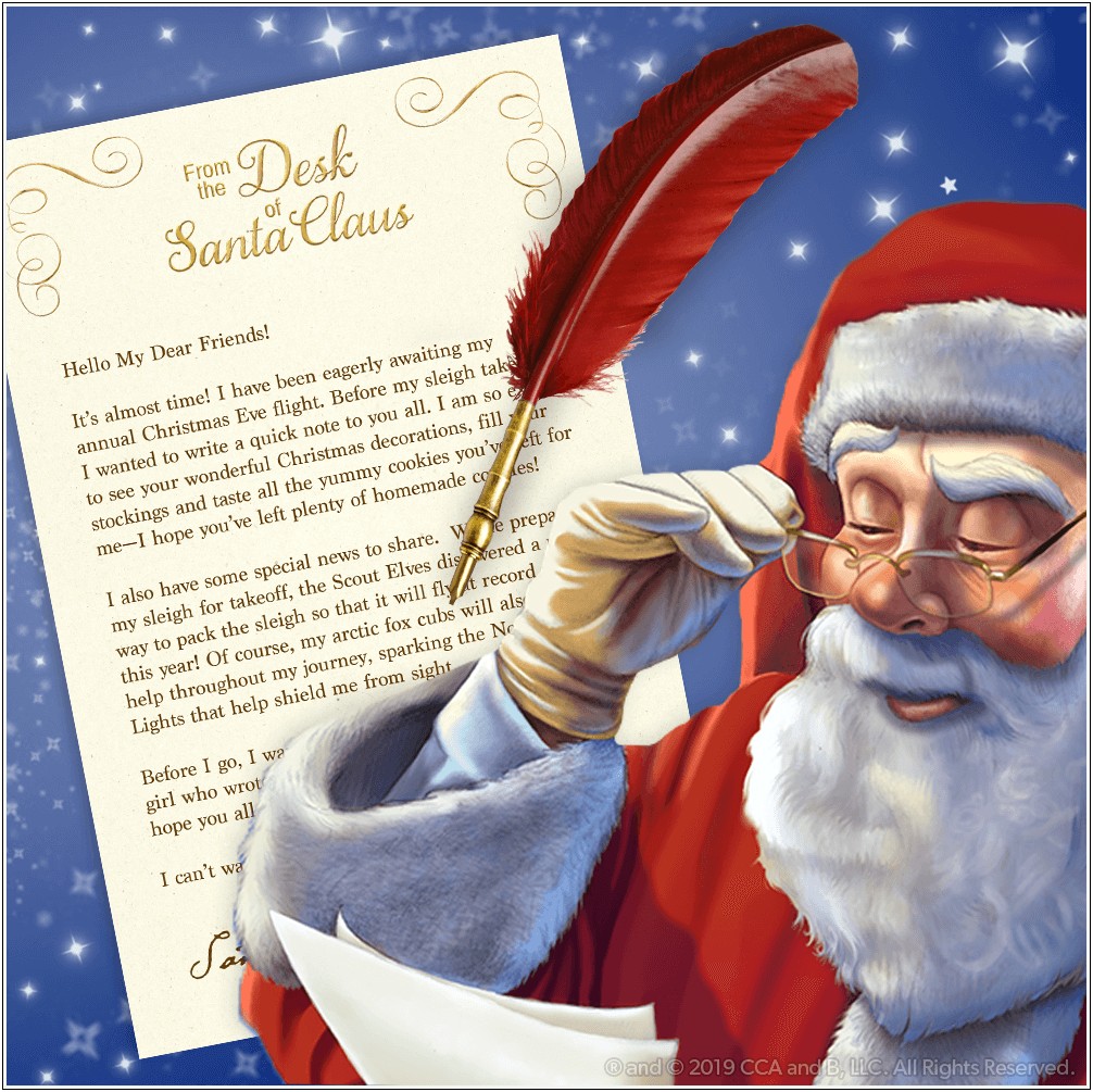 Christmas Eve Box Letter From Santa Template