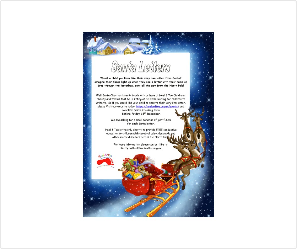 Christmas Letter From Santa In November Template