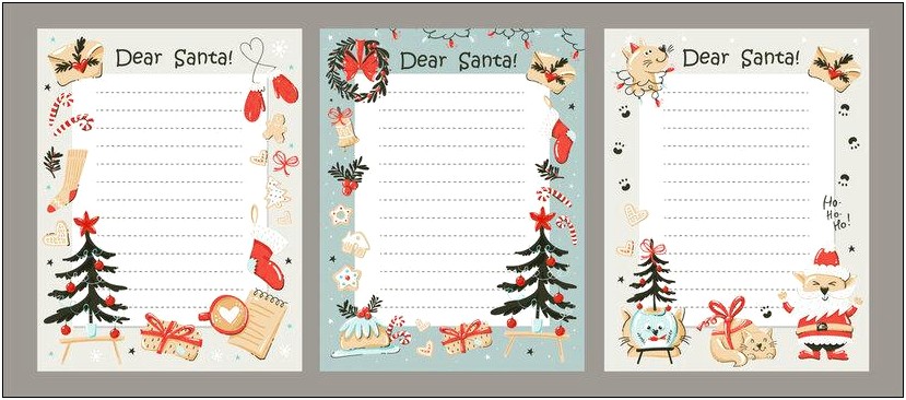 Christmas Letter Template Black And White