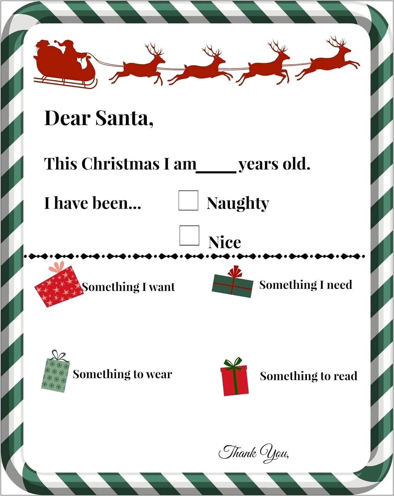 Christmas Letter Template From Elves To Santa