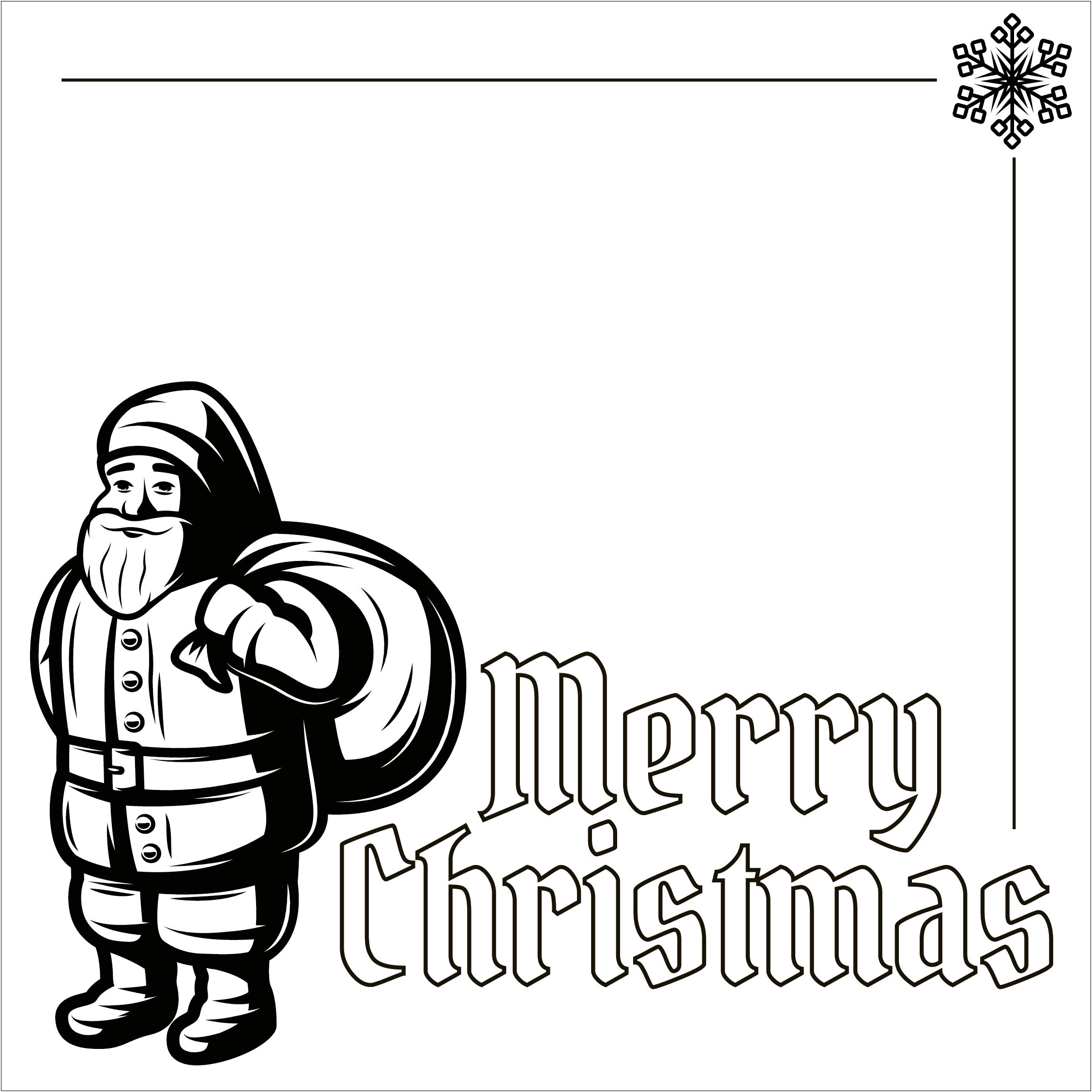 Christmas Letter Templates Black And White