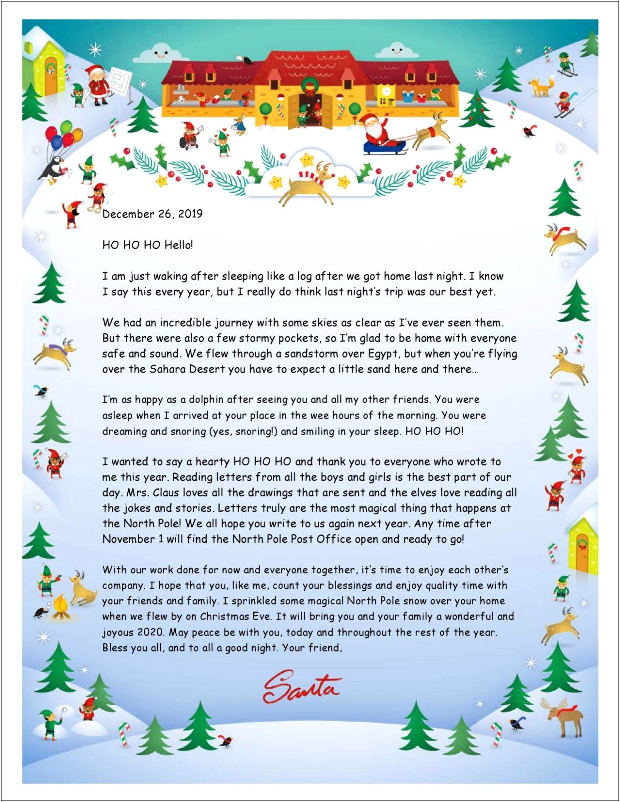 Christmas Letter Templates For Word 2007