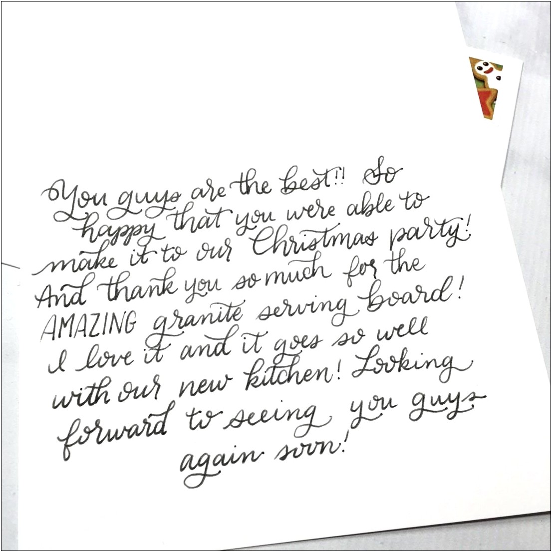 Christmas Present Thank You Letter Template