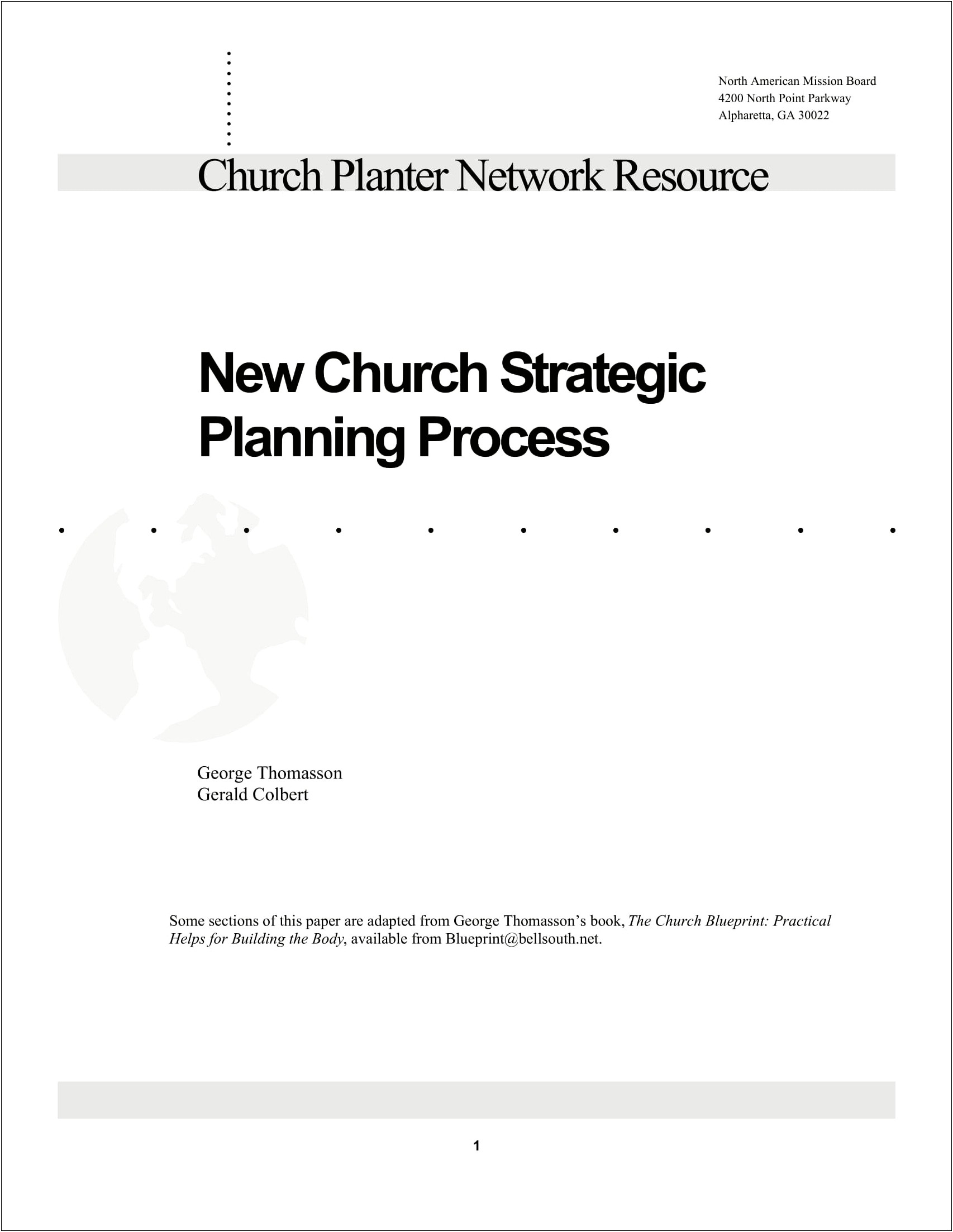 Church Development And Business Plan Template