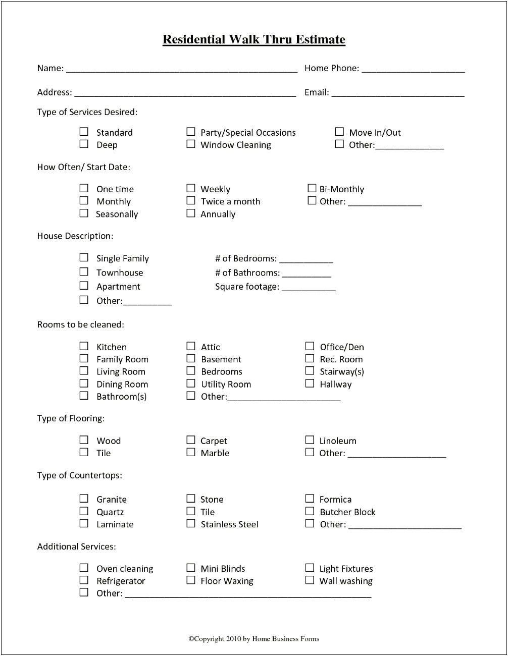 Cleaning Business Plan Template South Africa