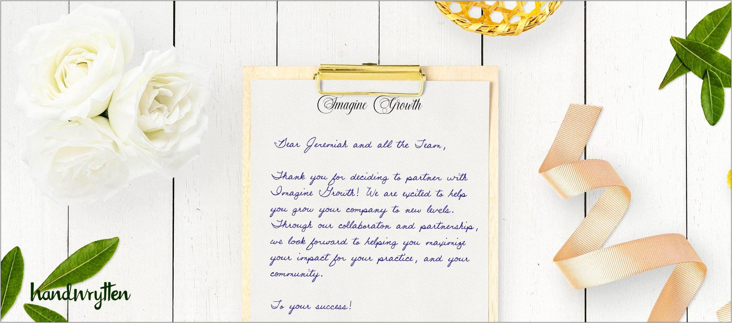 Client Welcome Letter On Ceo Behalf Template