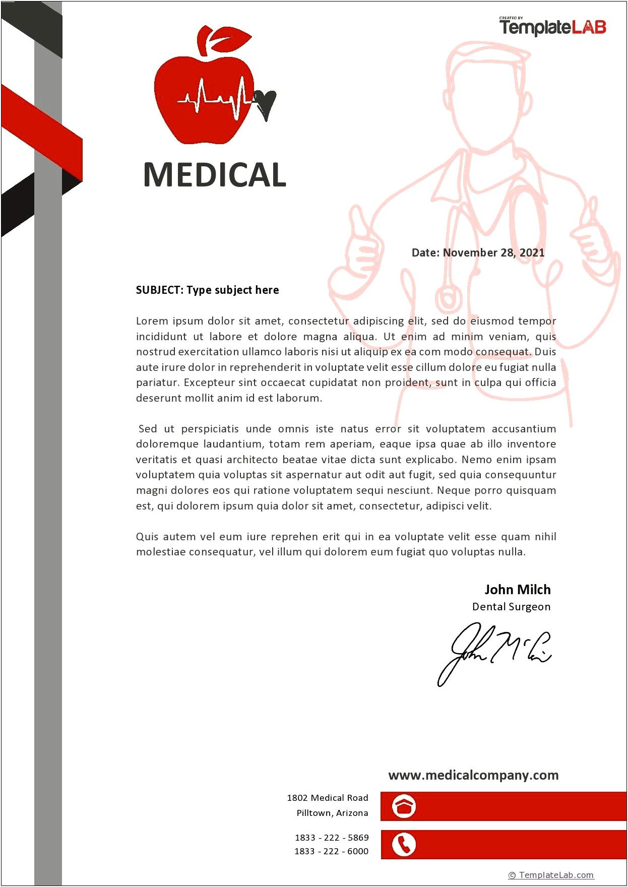Clinical Psychologist Letter Header Word Template