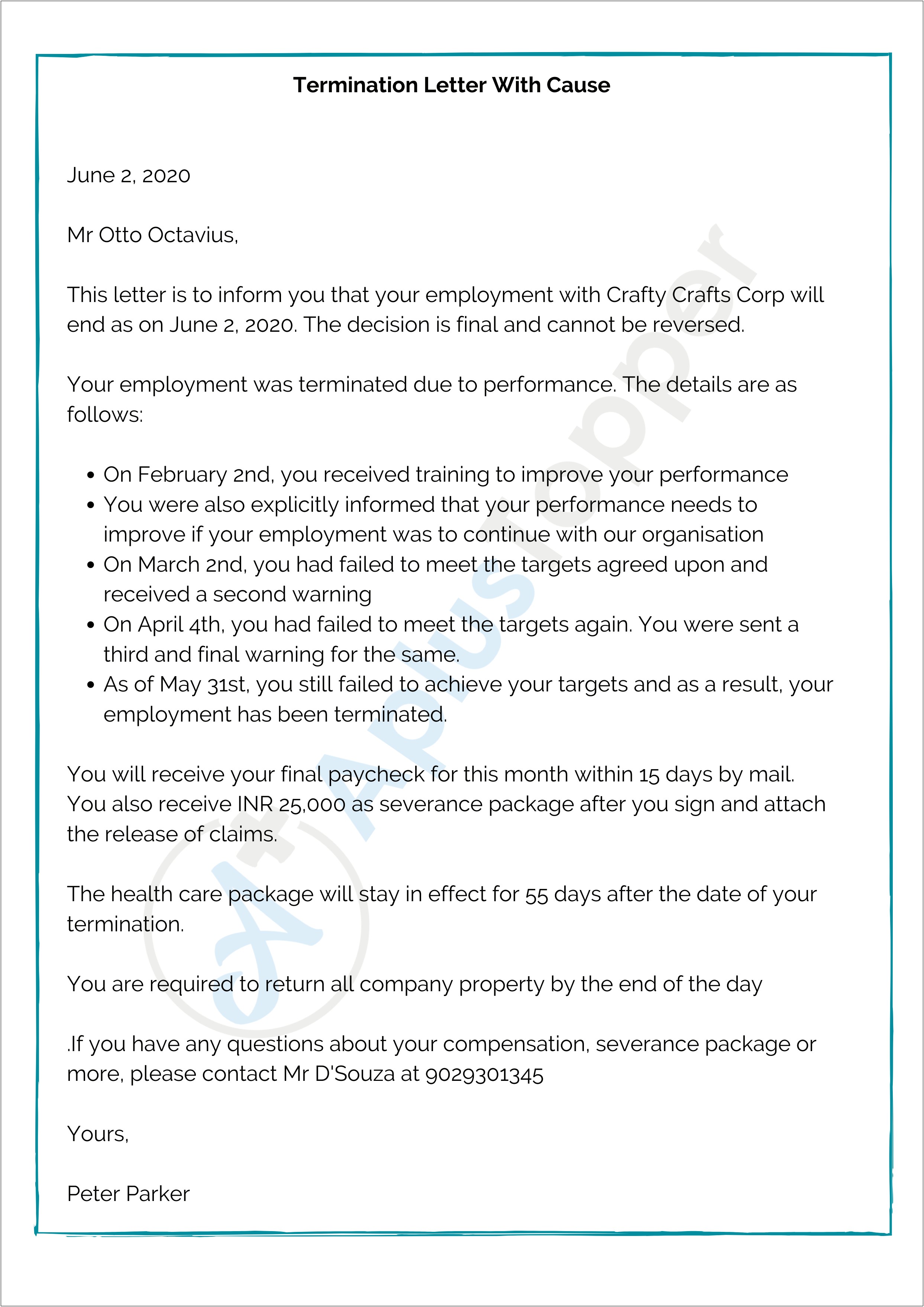 Clinical Trial Early Termination Letter Template