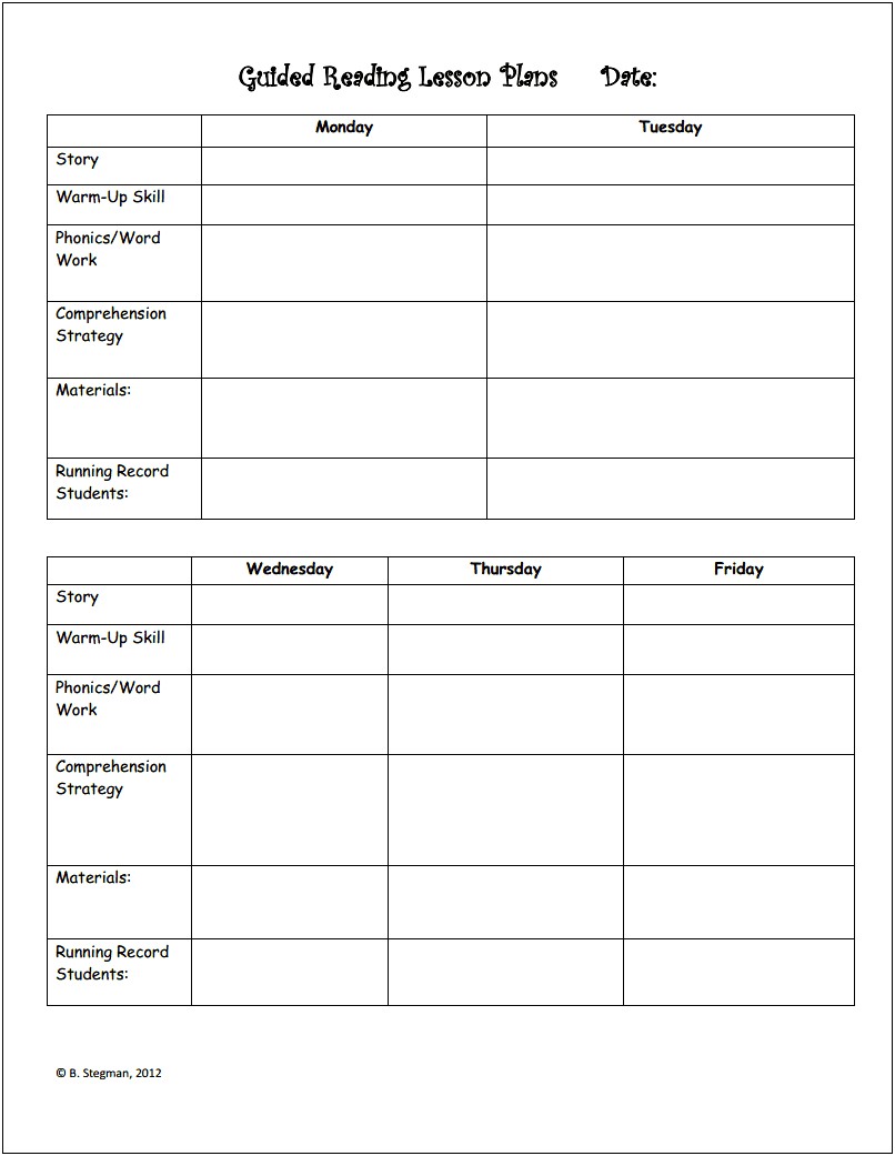 Close Reading Lesson Plan Template Pdf