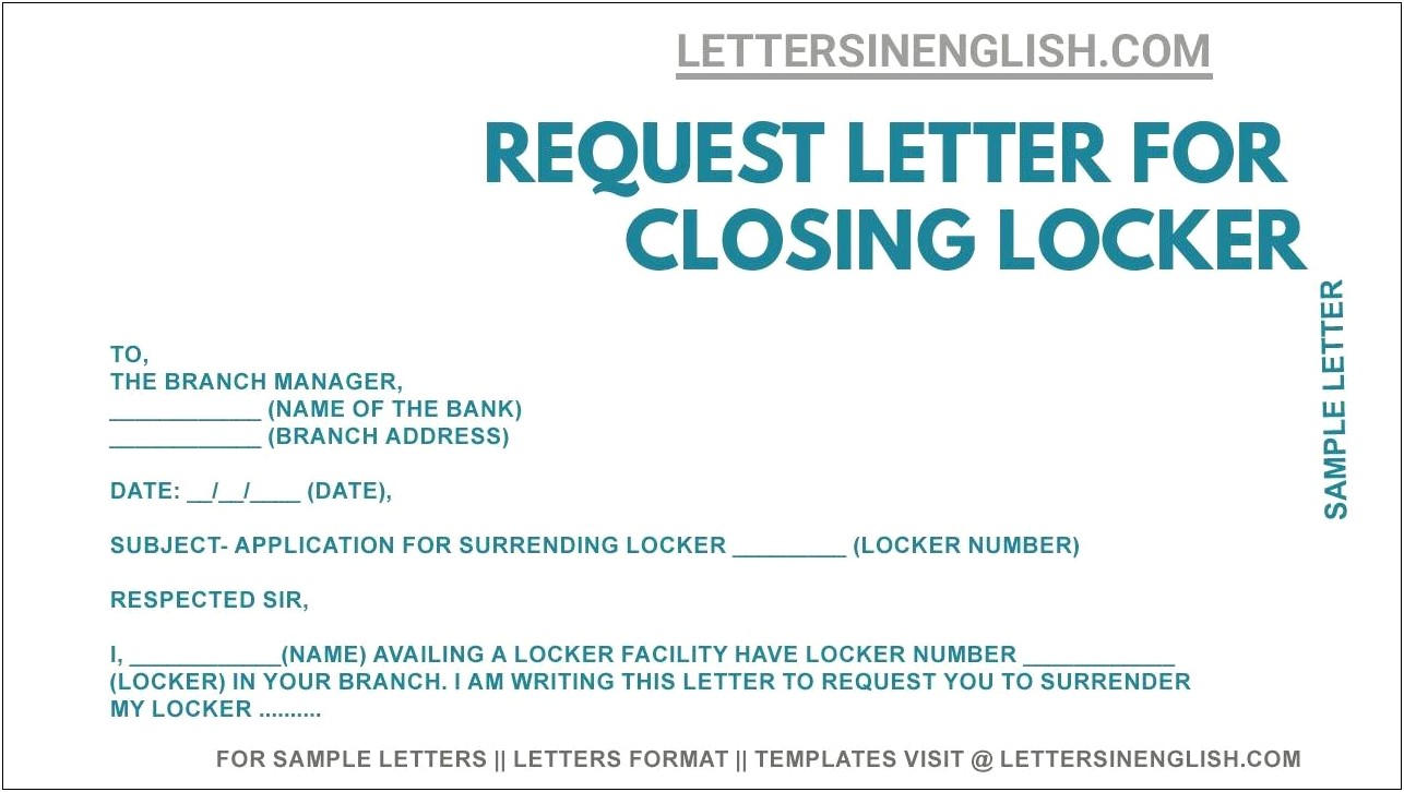 Closing A Joint Bank Account Letter Template