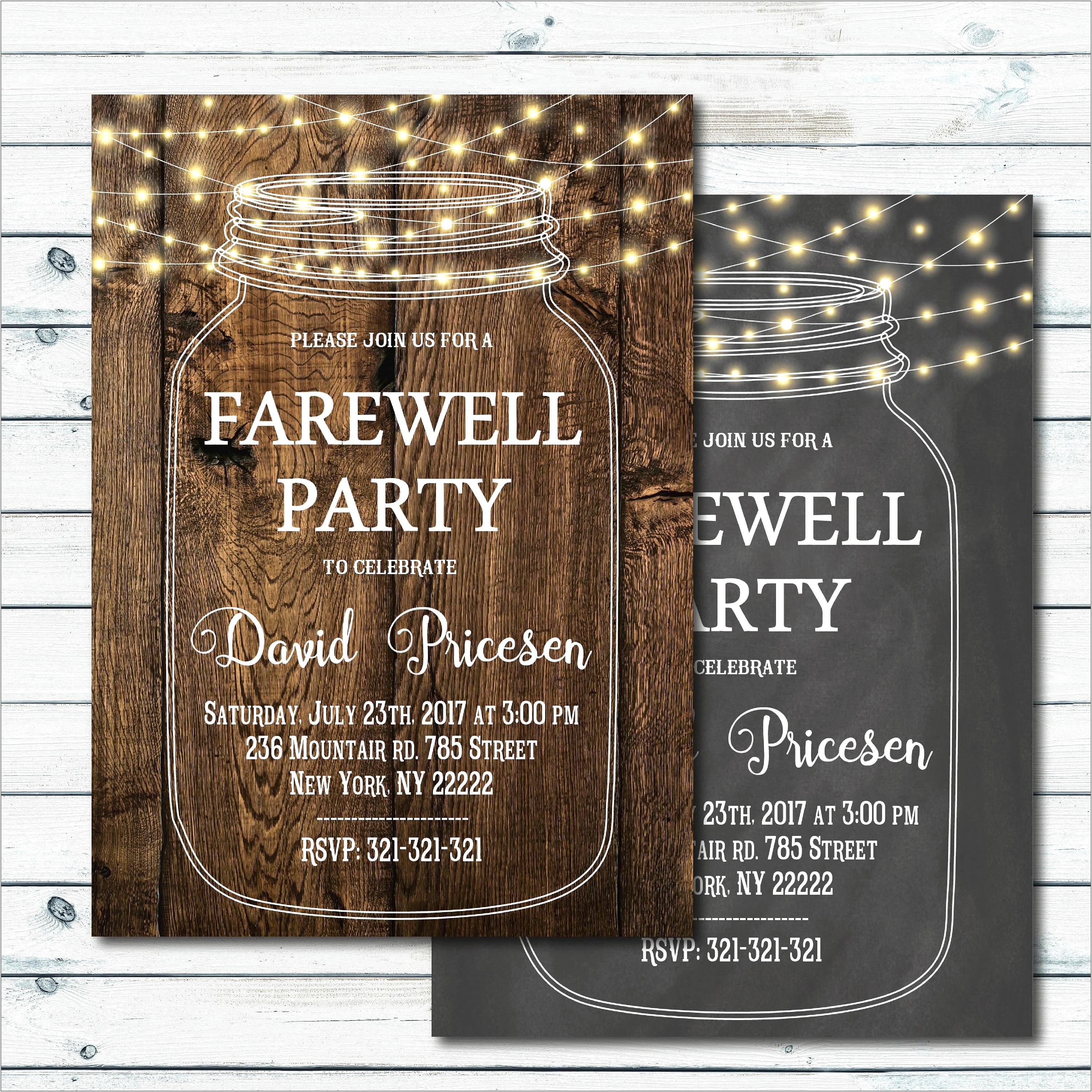 College Farewell Party Invitation Card Template