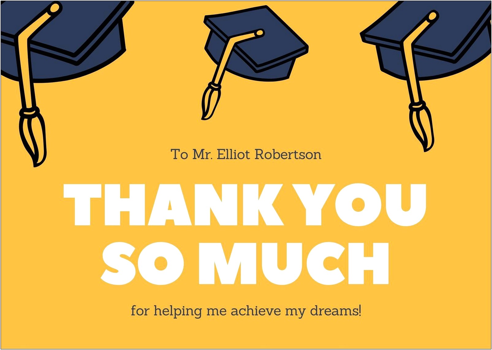 College Graduation Thank You Cards Template