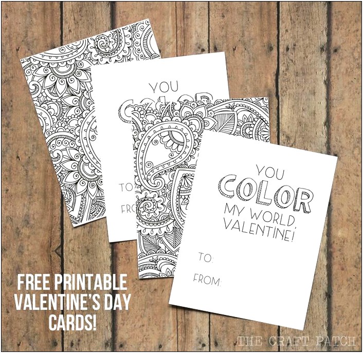 Coloring Valentines Day Cards Template Svg