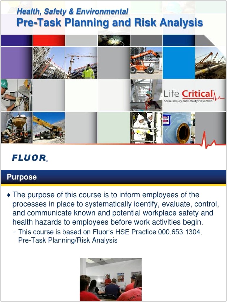 Commercial Plumbing Pre Task Safety Plan Template