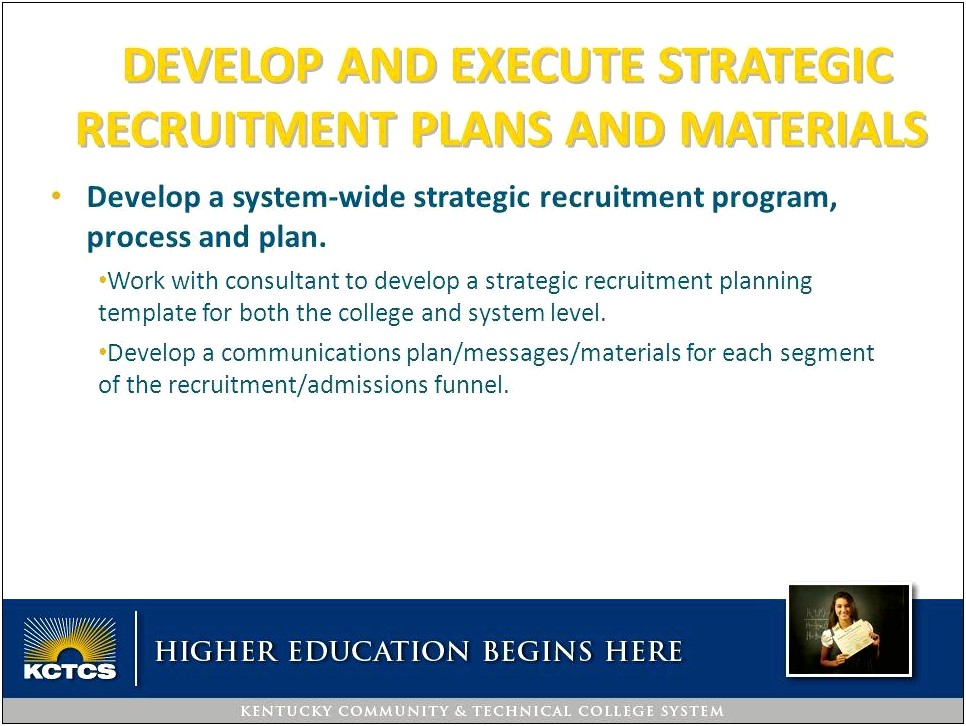 Community College Student Recruitment Plan Template