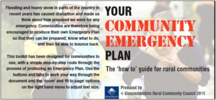 Community Emergency Plan Toolkit And Template