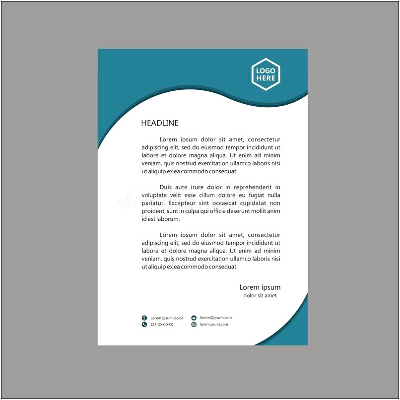 Company Letterhead Template Word Lighting Bolt