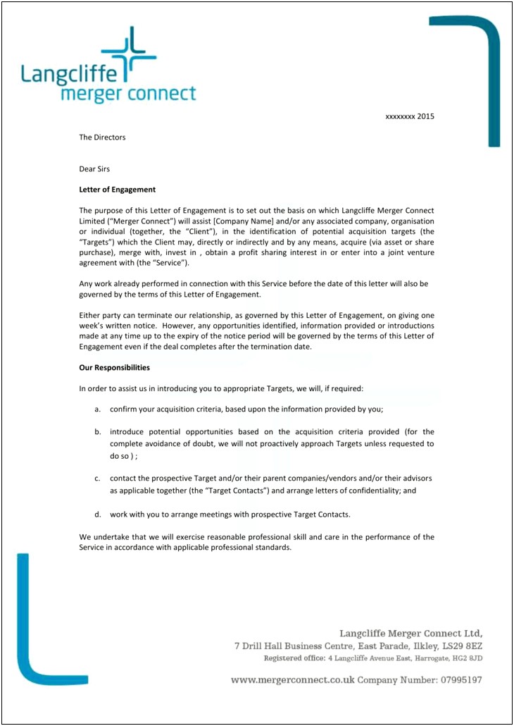 Company Merger Letter To Customers Template