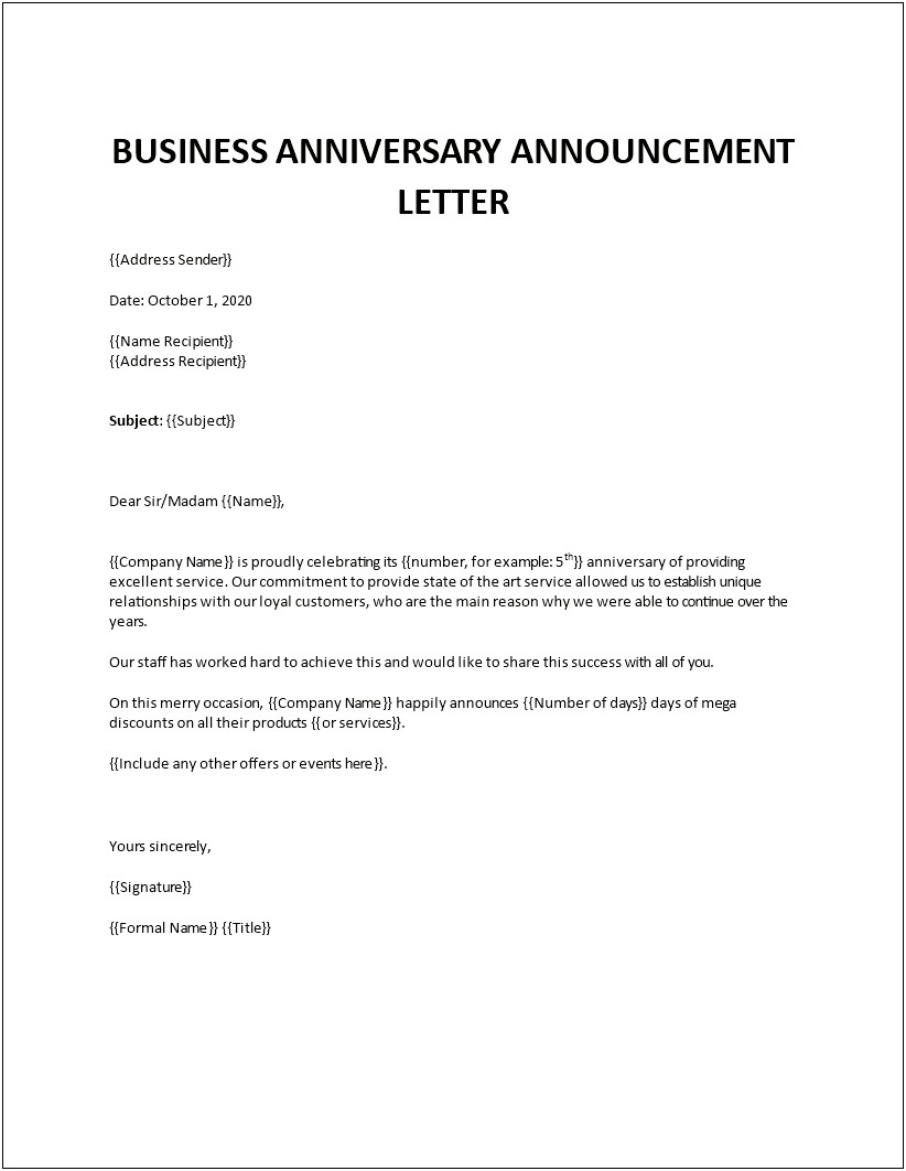 Company Name Change Notification Letter Template