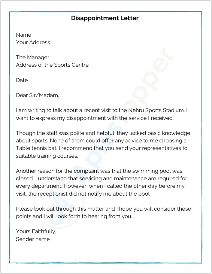 Complaint Letter On Doctor Leaving From Hospital Template