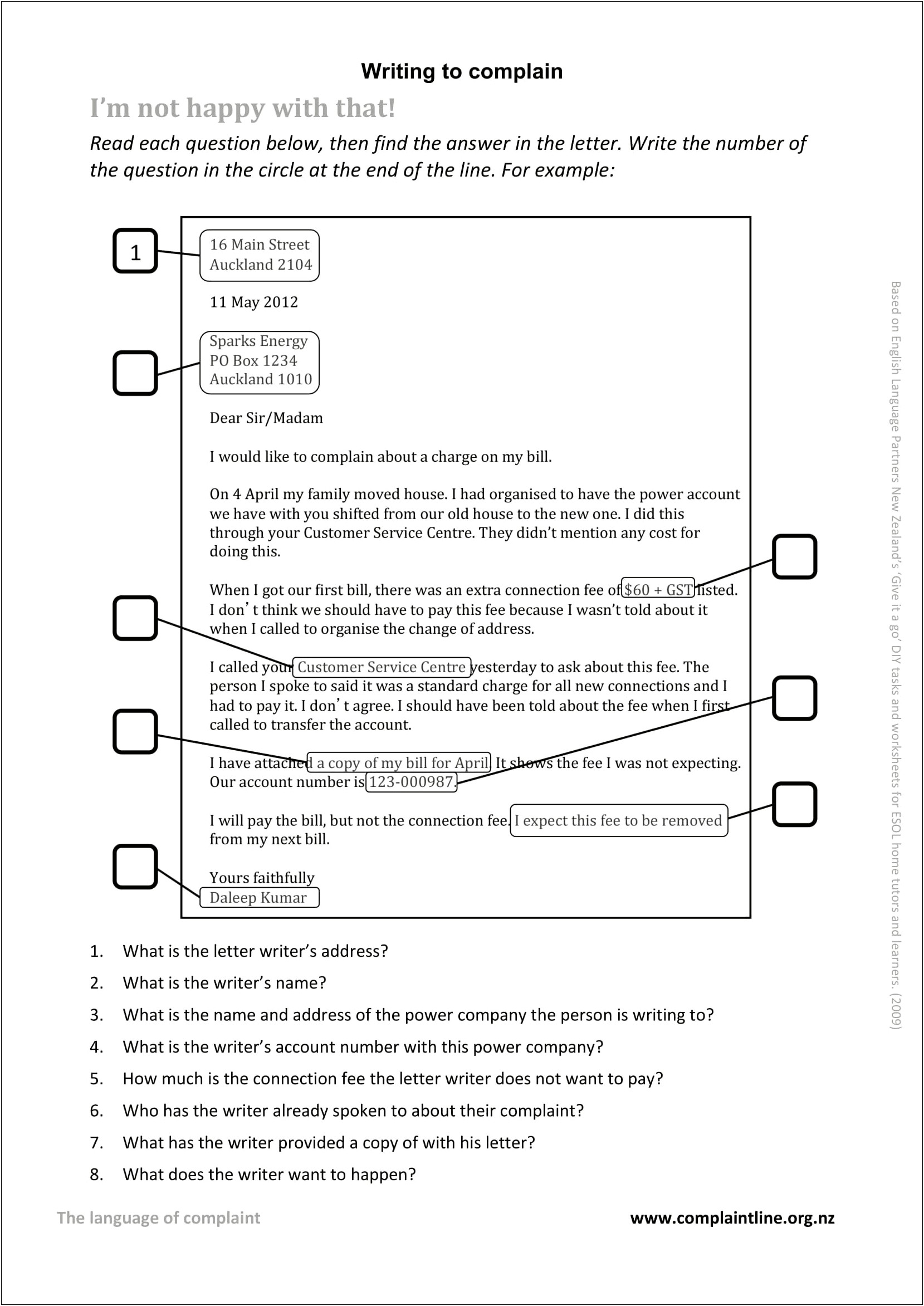 Complaint Letter Template About Bank Charges