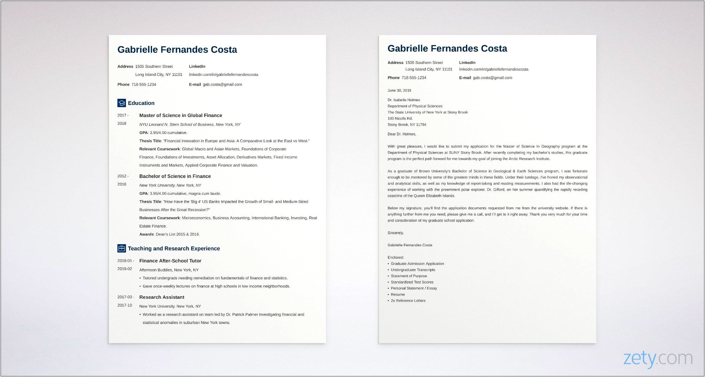 Computer Science Graduate Cover Letter Template