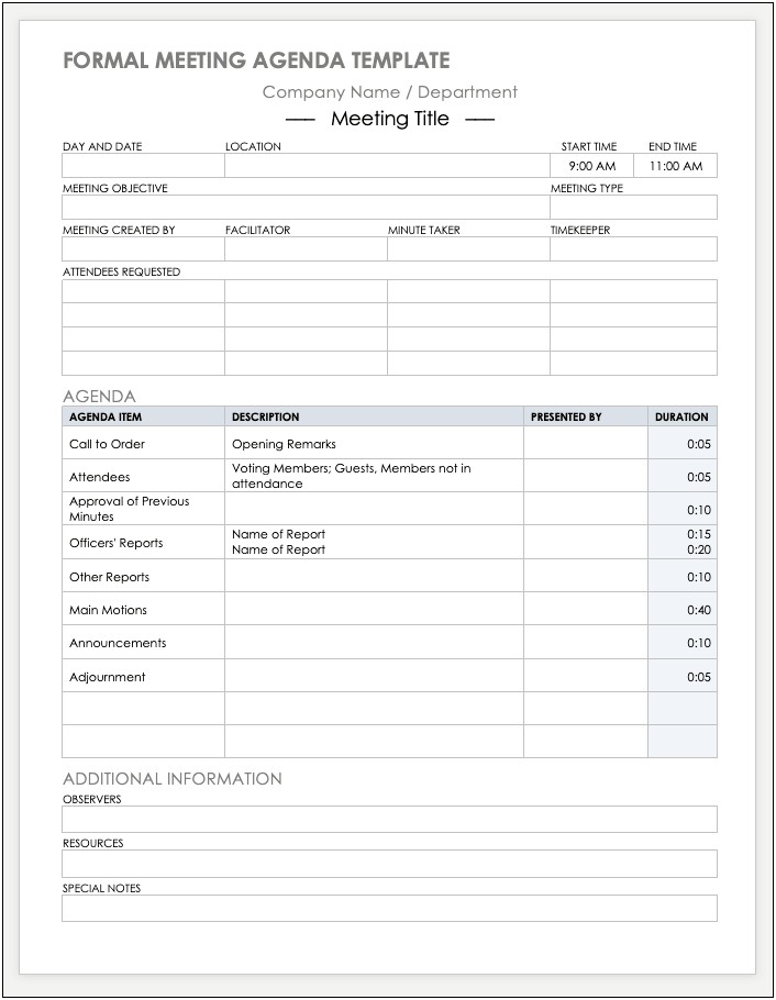 Conference Call Meeting Minutes Word Doc Template