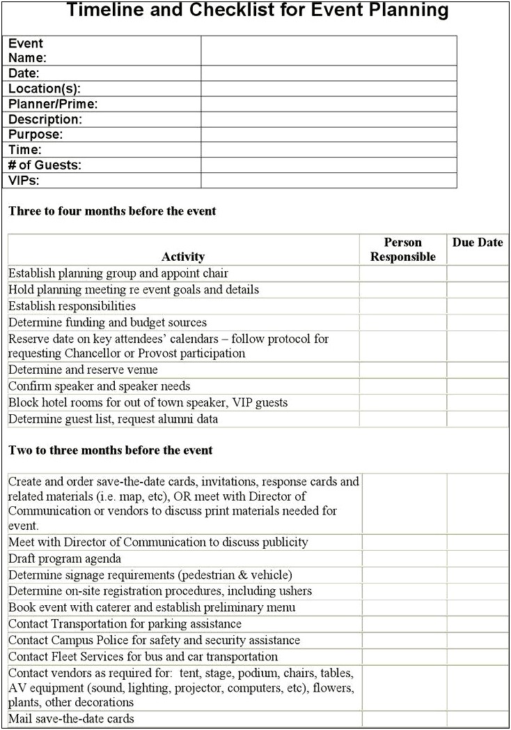 Conference Planning Template For Requesting Meeting Space