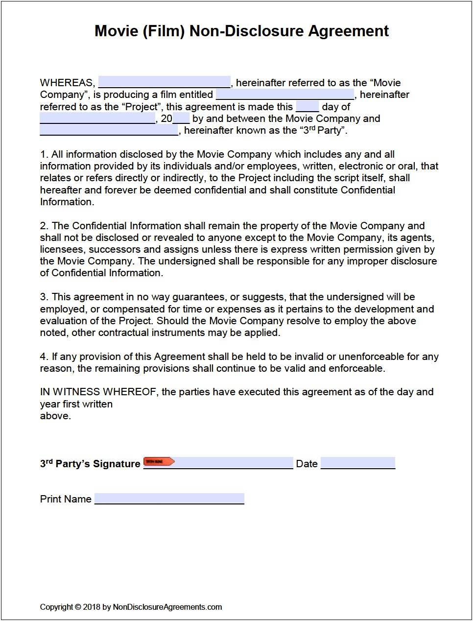 Confidentiality Agreement Business Plan Template Word