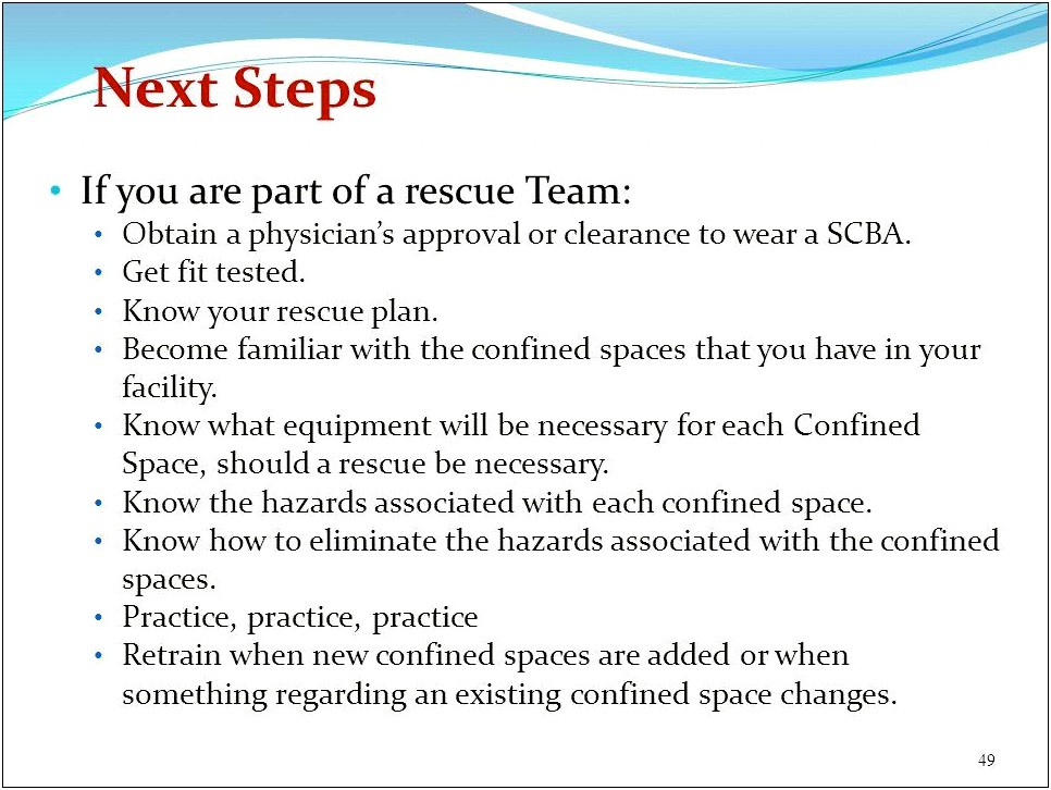 Confined Space Emergency Rescue Plan Template