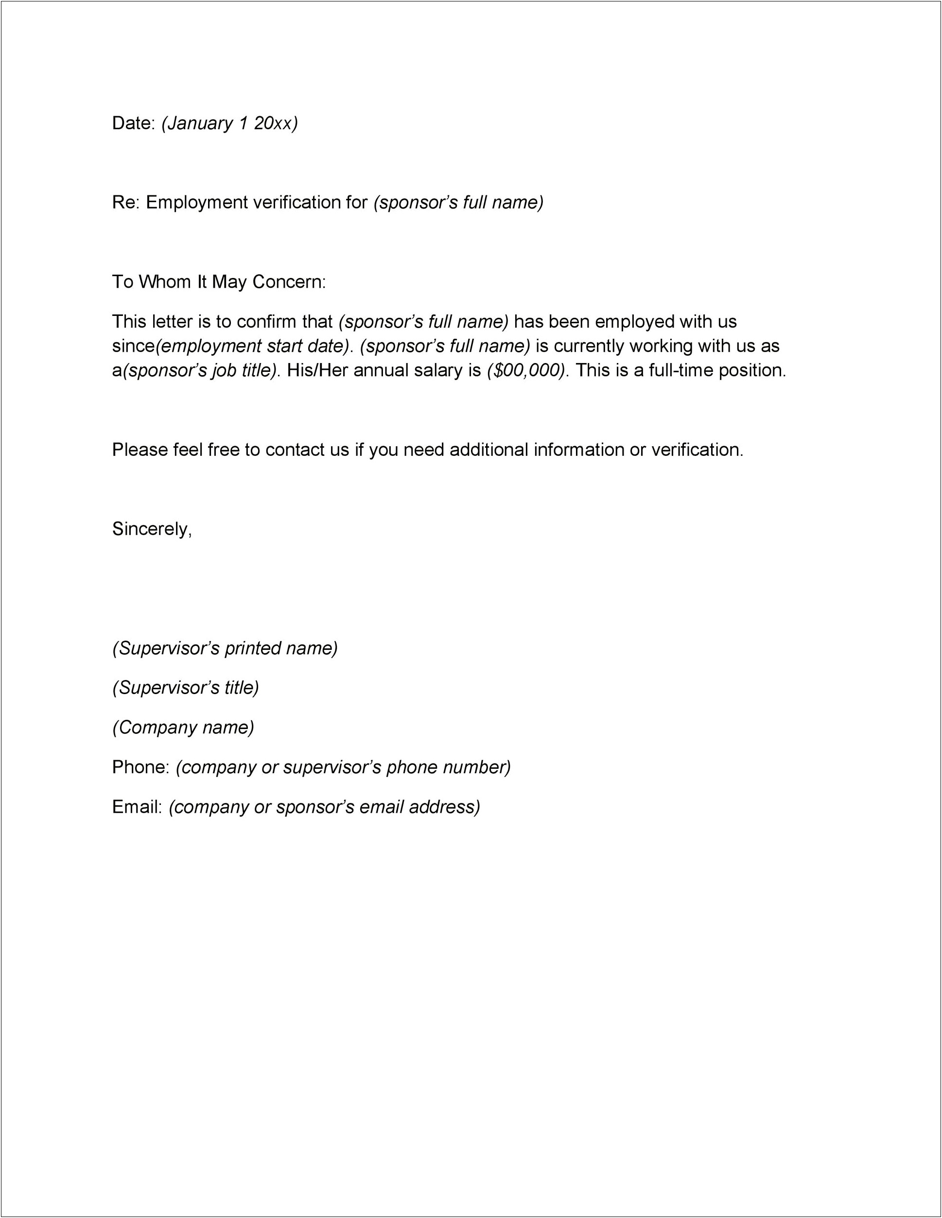 Confirmation Of Salary Letter Template South Africa