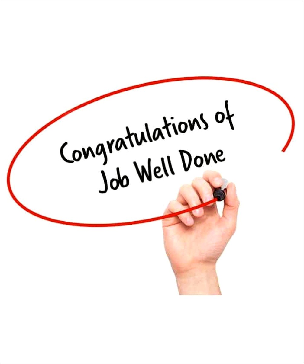 Congratulations On Job Well Done Card Templates