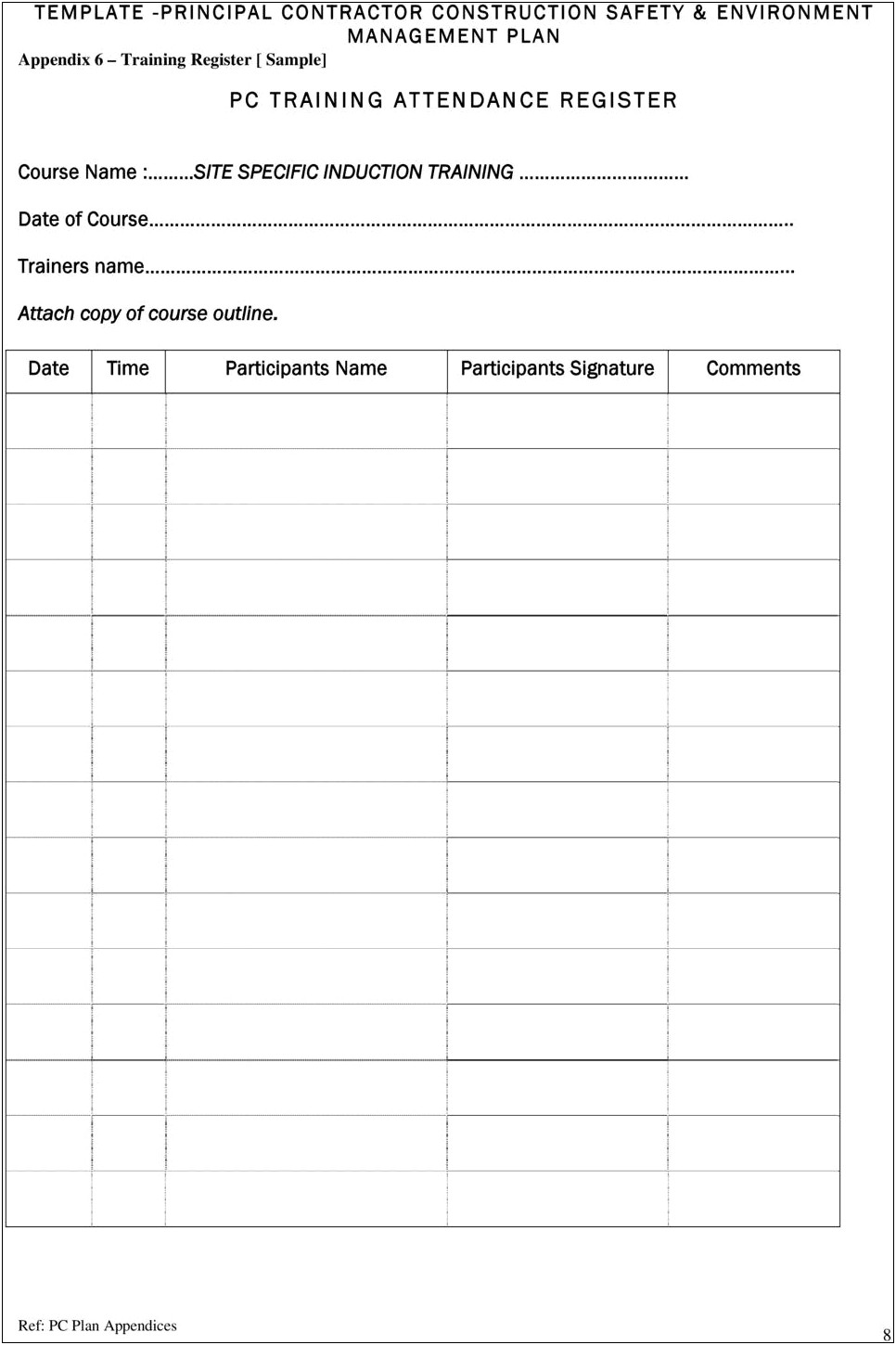 Construction Environmental Management Plan Template Nsw