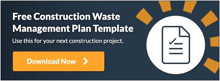 Construction Waste Management Plan Template California