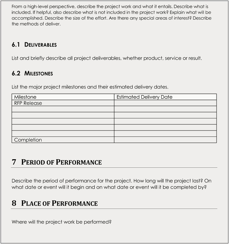 Consultant Statement Of Work Letter Template