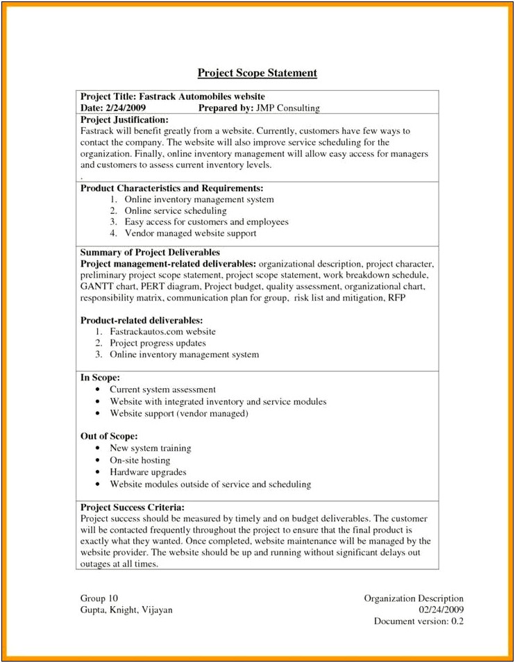 Consulting Template For Company Improvement Plan