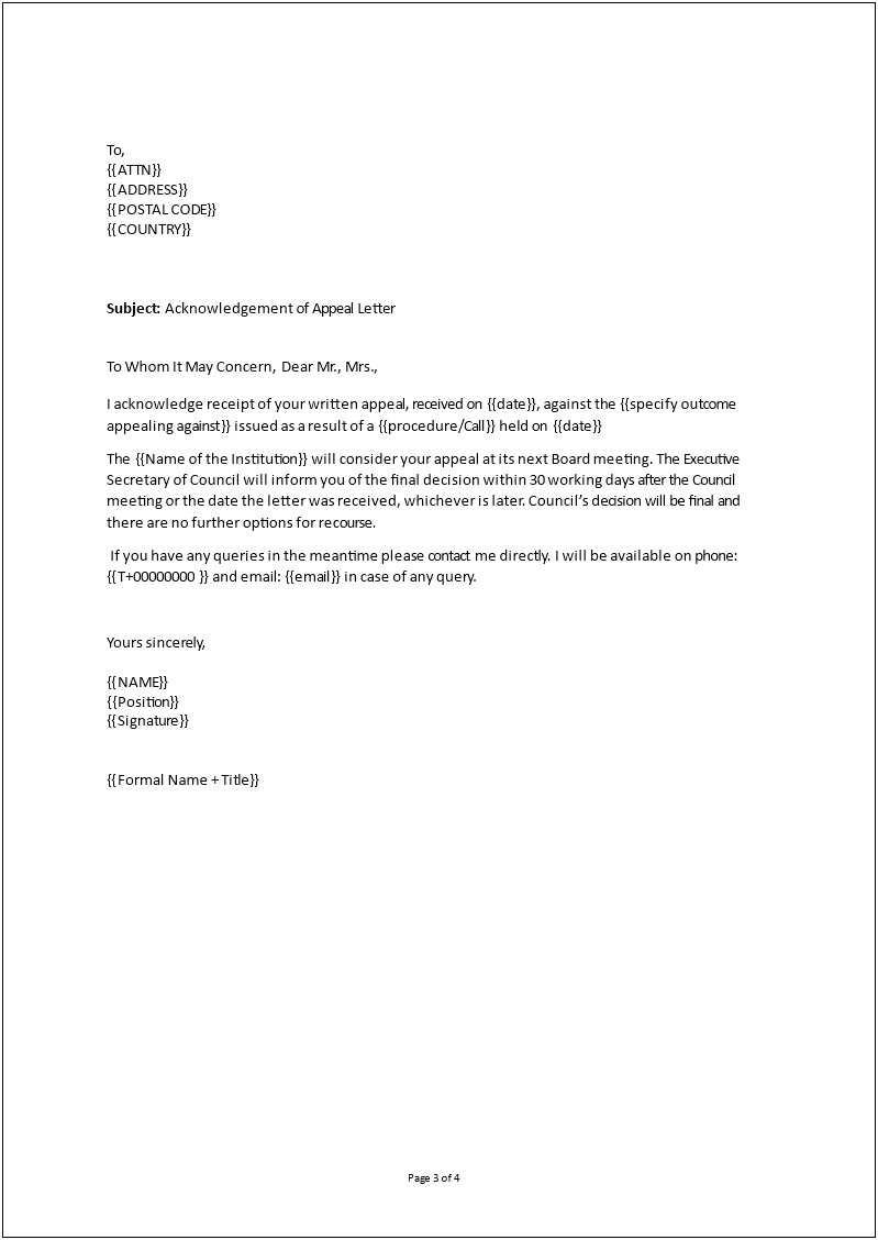 Contesting A Parking Ticket Template Letter