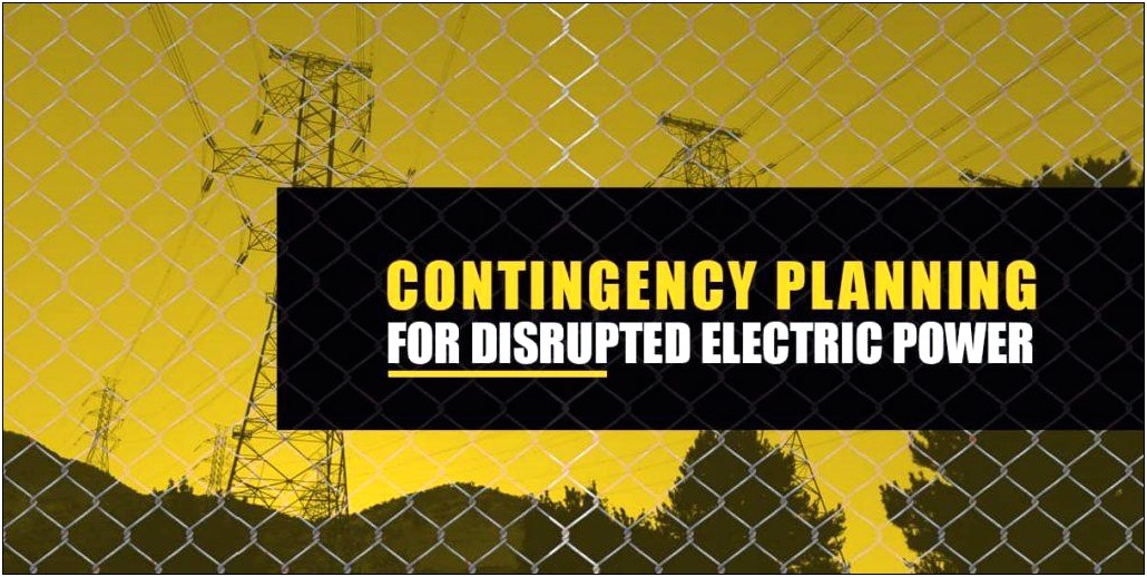 Contingency Plan Template For Power Outage